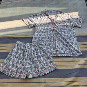 Roller Rabbit Monkey Short-Sleeved Pajama Set